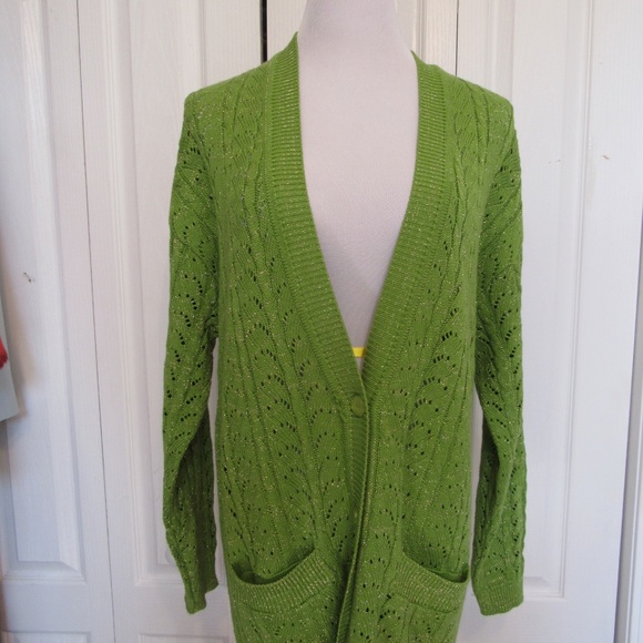 Outlander Studio Sparkly Green Cardigan - Picture 5 of 6